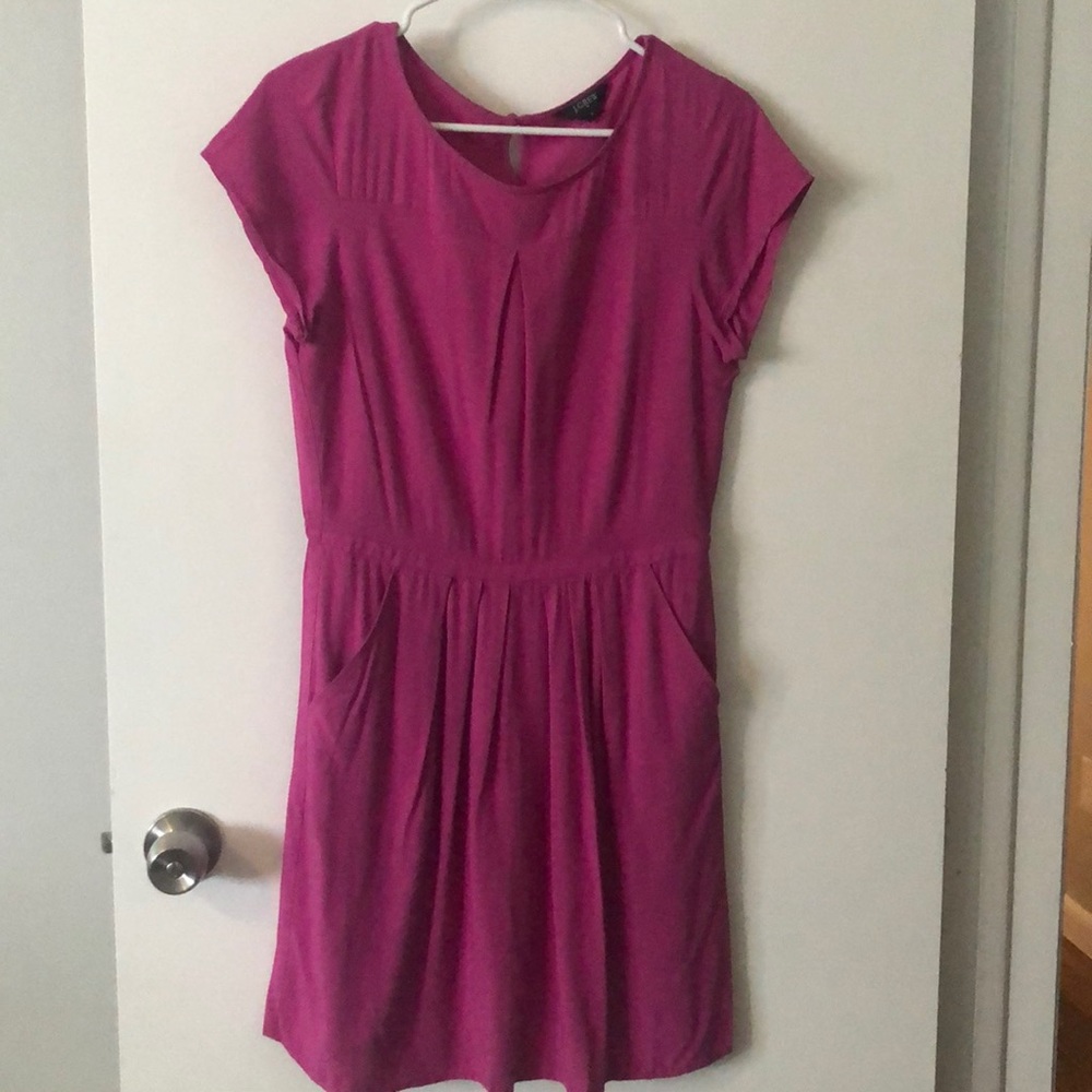 Magenta Kate Middleton style dress with pockets